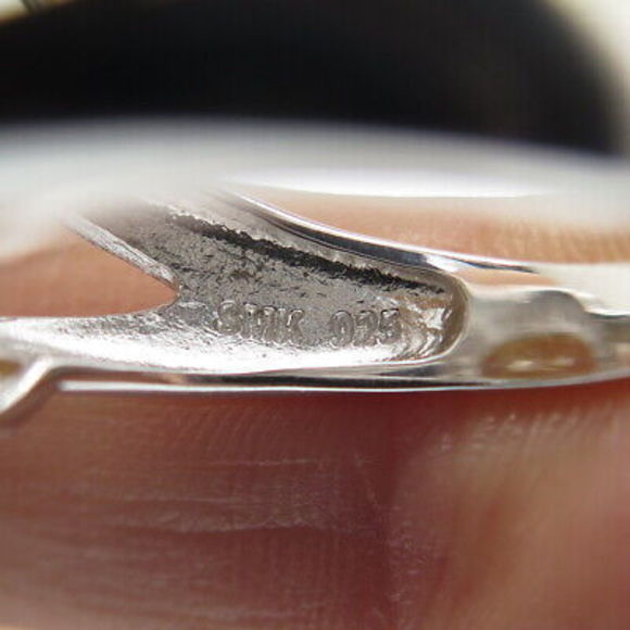 925 Sterling Silver Real Round-Cut Diamond & Lime Citrine Ring Size 7.25 - Picture 8 of 9